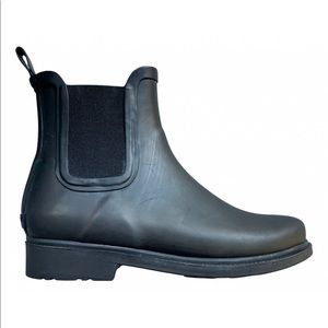 J.Crew Chelsea Black Rain Boots size 6